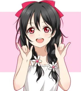 😁 0ac8fe49 Yazawa Nico Love Live! アニメ, アイドル, 可愛い, 女の子, 矢澤にこ, ラブライブ！ telegram sticker