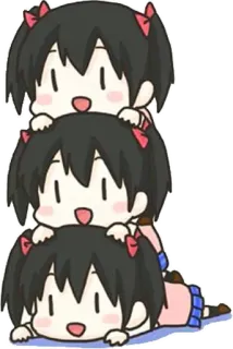 😍 1c51a5c6 アニメ, ちび, かわいい, 漫画, 積み重ね telegram sticker