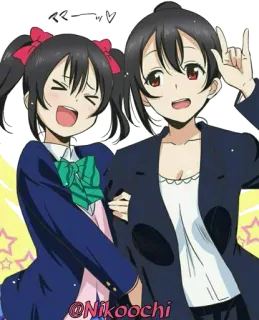 🤣 9abd12f7 @Nikoochi アニメ, キャラクター, かわいい, 制服, 友情 telegram sticker