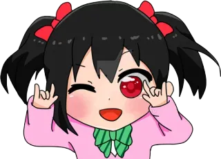 😂 fa109f8a Yazawa Nico Love Live! アニメ, キャラクター, 可愛い, ラブライブ, にこにー telegram sticker
