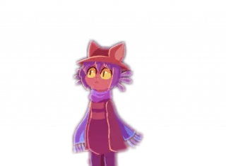 👀 79952fc7 Niko OneShot mèo, trò chơi điện tử, one-shot, nhân vật, màu tím telegram sticker