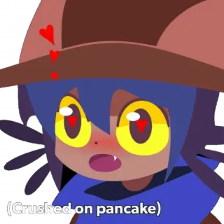😍 f3df8d1b Niko OneShot (Crushed on pancake) Oneshot, Niko, bánh kếp, dễ thương, trò chơi điện tử, game indie telegram sticker