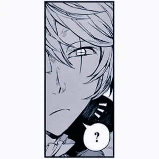 🪃 37583d09 ? Manga, Anime, Domanda, Personaggio, Bianco e nero whatsapp sticker