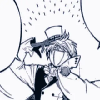 🧋 9432cbc8 Anime, Manga, Cappello a cilindro, Mantello, Personaggio whatsapp sticker