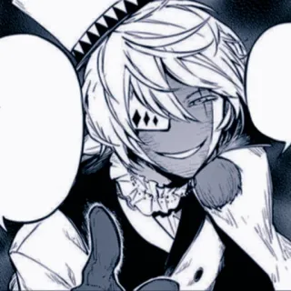 🥜 9f963460 Anime, Manga, sorridente, cappello, personaggio, pagliaccio whatsapp sticker