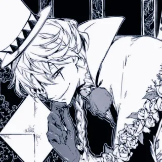 🪃 f8d6875e Anime, Manga, Cilindro, Guanti, Rose whatsapp sticker