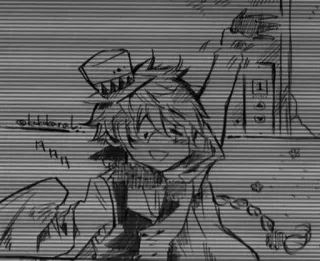 ♠ 3e02056e @lokkarat Anime, Manga, Vẽ, Phác thảo, Nhân vật telegram sticker