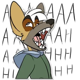 😄 0d619847 AAAAAAAH Dibujo animado, Animal, Grito, Perro, Lobo, Furry telegram sticker