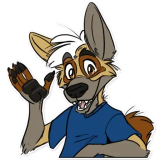 ✋ 1c11dd3a Antro, Furry, Animal, Perro, Dibujos animados, Personaje, Arte, Ilustración telegram sticker