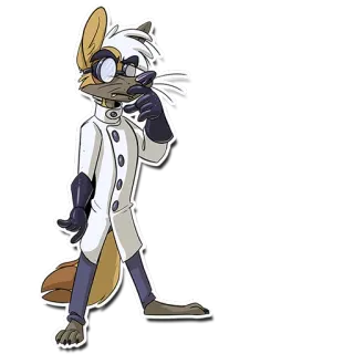 🔬 3b164452 Dibujo animado, Animal, Científico, Bata de laboratorio, Gafas, Personaje telegram sticker