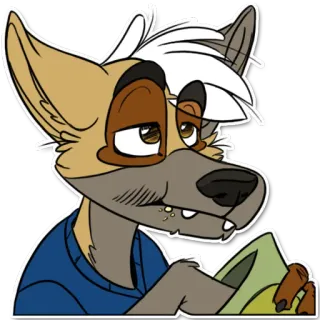 🍔 65f766f9 antropomorfo, perro, dibujos animados, pegatina, ilustración telegram sticker