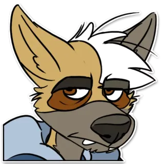 😒 701d82c2 Furry, Dibujo animado, Animal, Perro, Expresión, Sticker telegram sticker