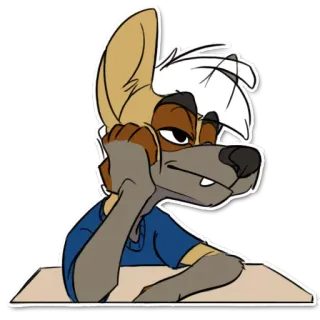 😐 81b7a0b5 perro, animal, dibujo animado, personaje, peludo, dormilón, aburrido, ilustración telegram sticker