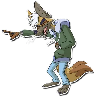 🤣 95ec0e0e dibujo animado, animal, personaje, pegatina telegram sticker