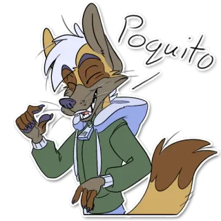 👌 995d1698 Poquito dibujos animados, personaje, perro, animal, furry telegram sticker