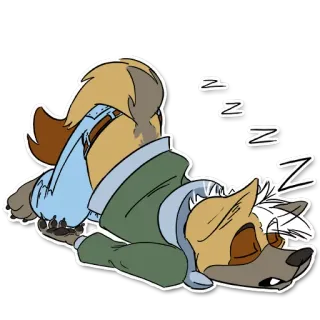 💤 a5433f17 ZZZ dormir, durmiendo, perro, animal, dibujos animados, lindo, zzz telegram sticker