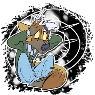 ☠️ a9545e99 Furry, Dibujos animados, Animal, Zorro, Ilustración telegram sticker