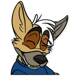 😄 cd9af72c dibujos animados, perro, furry, ilustración, pegatina, animal telegram sticker