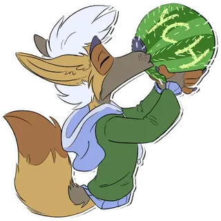 😙 d6b43926 YCH Furry, Personaje, Animal, Dibujo animado, Dibujo telegram sticker