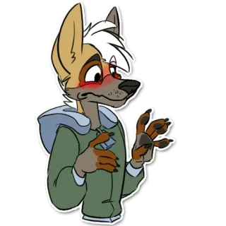 😳 e5388d44 Dibujo animado, Antropomorfo, Perro, Personaje, Animal, Pegatina telegram sticker