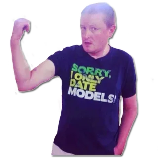 💪 0ed0a1a9 SORRY, I ONLY DATE MODELS! lucu, meme, pria, humor, kencan, model telegram sticker