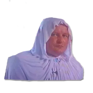 ☺️ cf0f8b68 orang, jubah, sosok bertudung, pria telegram sticker