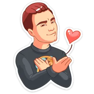 😘 2bf2d898 cartone animato, cuore, amore, affetto, figura telegram sticker