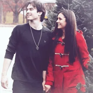 🥀 b6ca0c7d Menschen, Paar, lächelnd, Winter, im Freien telegram sticker