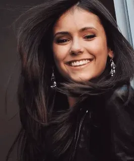 🥀 fd3d33de Frau, Lächeln, brünett, Porträt, Schauspielerin, Person, schön telegram sticker