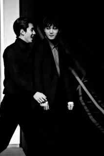 🗝 40c16221 nam, vest, trắng đen, trang trọng, thời trang, người mẫu whatsapp sticker