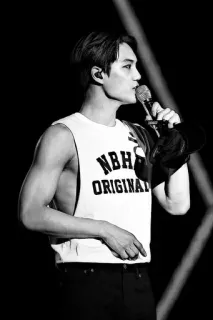 🥀 f766af63 NBH ORIGINAL kpop, ca sĩ, đàn ông, nguyên bản, trắng đen whatsapp sticker