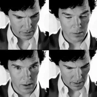 💎 106fc32f Sherlock Holmes Sherlock Benedict Cumberbatch, Sherlock, BBC, detetive, ator, retrato telegram sticker