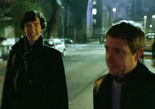 💎 97b9757d Sherlock Holmes Sherlock sherlock, benedict cumberbatch, john watson, martin freeman, bbc, série de televisão telegram sticker