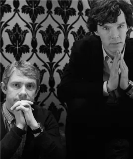 💎 ced29df2 Sherlock Holmes Sherlock Sherlock, Benedict Cumberbatch, Martin Freeman, Sherlock Holmes, John Watson, BBC, Série TV telegram sticker