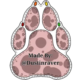 💙 798b395b Made By:
@Dustinraver pootafdruk, harig, dier, sticker, illustratie telegram sticker