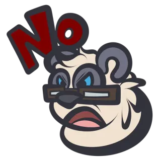 👎 22b98070 NO 否, 禁止, 拒绝, 否认, 卡通, 贴纸 telegram sticker