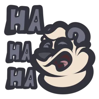 😂 26bbfb92 HA HA HA 笑, 哈哈, 动物, 卡通, 幽默, 漫画 telegram sticker