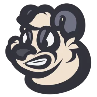 😠 6b6c2aa7 卡通, 动物, 熊, 角色, 吉祥物 telegram sticker