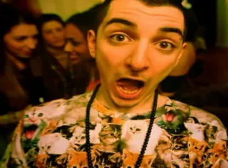 😲 ea3a434c homem, gatos, retrato, expressão facial, surpresa, colar whatsapp sticker