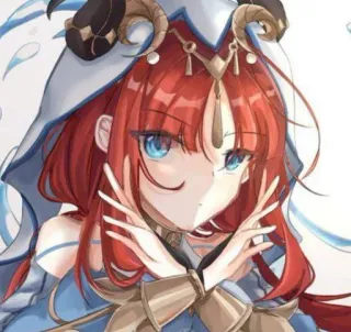 💧 c942cbb9 anime, pelo rojo, femenina, ojos azules, ilustración, personaje telegram sticker