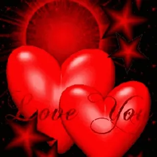 🎈 07860b7b Love You amour, coeurs, romance, saint valentin, rouge, étoiles whatsapp sticker