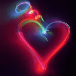 🎈 18f8fb13 coeur, amour, lumière, néon, brillant, coloré, romantique whatsapp sticker