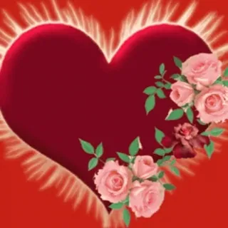 🎈 e3a2f9ca coeur, amour, romance, roses, saint-valentin, floral, romantique whatsapp sticker