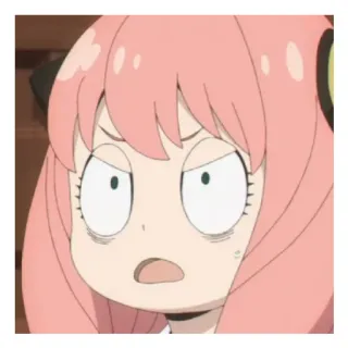 😄 407e58f2 Anya Forger Spy × Family Anime, Spy x Family, Anya, Kartun, Karakter, Wajah lucu, Ekspresi whatsapp sticker