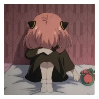 😄 425cea56 Anya Forger Spy × Family Anime, Spy Family, Anya Forger, menangis, sedih, kartun whatsapp sticker