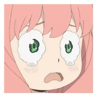 😄 56dd66d3 Anya Forger Spy x Family Anime, Menangis, Anya Forger, Spy x Family, Sedih, Kartun whatsapp sticker