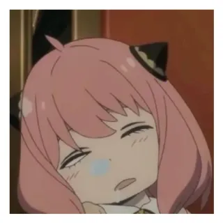 😄 b5e394bd Anya Forger Spy x Family anime, cewek, mengantuk, imut, rambut pink, Anya, Spy x Family whatsapp sticker