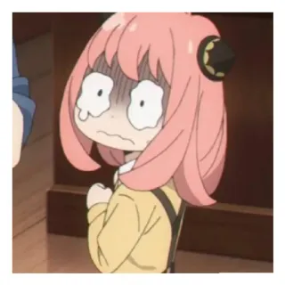 😄 eae7f07a Anya Spy x Family Anime, Anak, Kartun, Lucu, Takut, Khawatir, Fanart whatsapp sticker