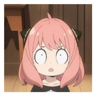 😄 eee042a6 Anya Forger Spy x Family Anya, Spy x Family, Anime, Terkejut, Kaget, Lucu whatsapp sticker