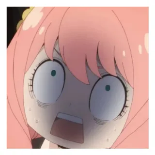 😄 ff1e3a3f Anya Forger Spy x Family Anime, Anya, Spy x Family, Reaksi, Terkejut, Kaget whatsapp sticker